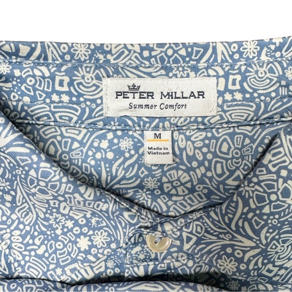 Peter Millar Men’s Summer Comfort Short Sleeve Polo Golf Shirt Size M - Picture 2 of 6